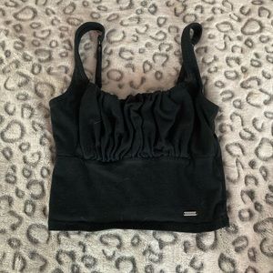 Hollister Black Ruched Tank Top